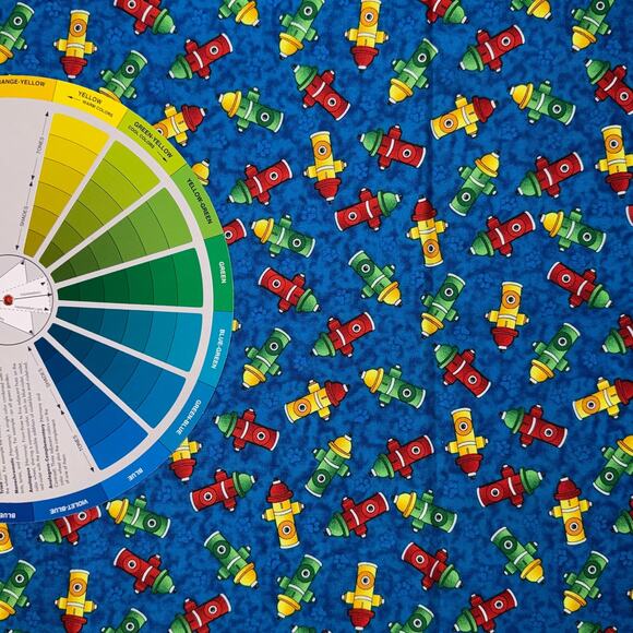 Emergency - Possibilities for Avlyn, Inc - 3/4 Yard - Fire Hydrant Cotton Fabric - Picture 7 of 10